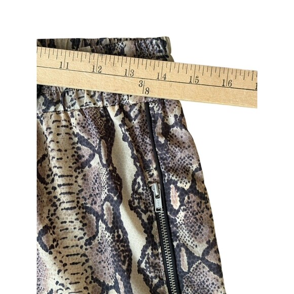 Revolve LPA Snake Print Nylon High Waist Joggers Women's Size Small Zip Pockets - Picture 6 of 14